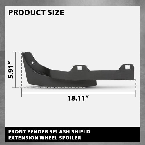 Solid Spare Fit For 2009-2017 Audi Q5 Front Fender Splash Shield Extension Wheel Spoiler