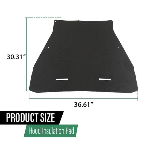 Solid Spare Fit For 2006-2012 Ford Ranger Hood Insulation Pad Heat Blanket 1/2" & Clips