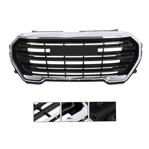 Solid Spare Fit For GMC Terrain SLE/SLT 2022-23 New Front Bumper Grille Gloss Black Plastic