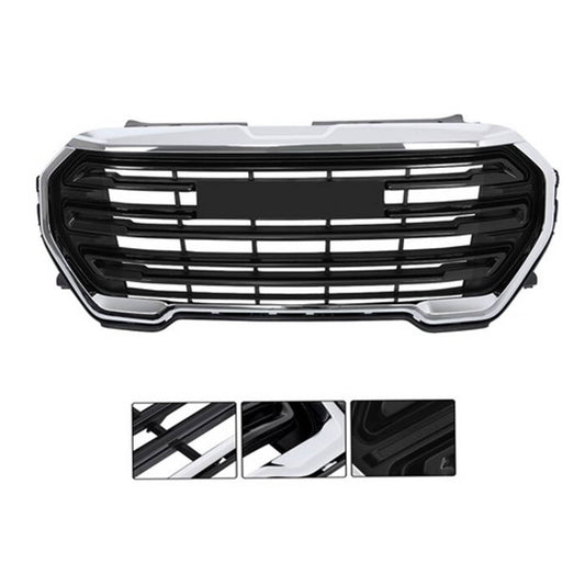 Solid Spare Fit For GMC Terrain SLE/SLT 2022-23 New Front Bumper Grille Gloss Black Plastic