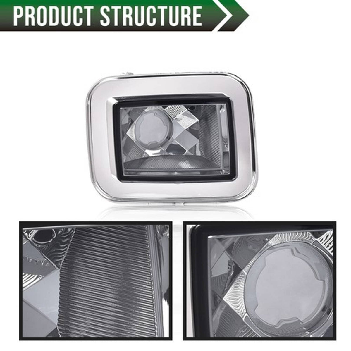Solid Spare Fit For 03-08 Hummer H2 SUT Front Chrome Smoke Parking Signal Light Lamp 2pcs
