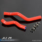 Solid Spare Fit For 2001-2005 Honda Civic D17 1.7L Silicone Radiator Hose+Clamps Kit Red