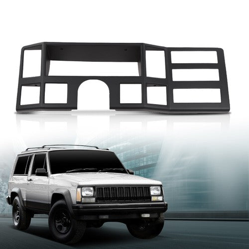 Solid Spare Fit For 84-1996 Jeep Cherokee XJ Comanche Dash Radio Bezel Instrument Trim Black