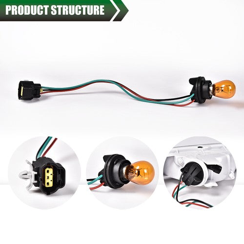 Solid Spare Fit For 1990-1997 Mazda MX-5 Miata Clear Lens Front Bumper Signal Parking Lights