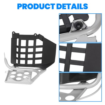 Solid Spare LH + RH Heel Guard Footrest W/Black Nerf Bars For Yamaha Banshee 1987-2006