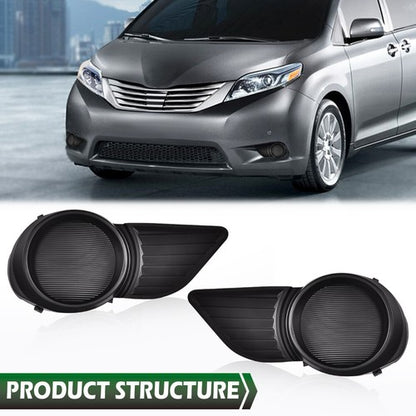 Solid Spare 2pcs Fog Light Covers Driver & Passenger Side Fit For 11-17 Toyota Sienna