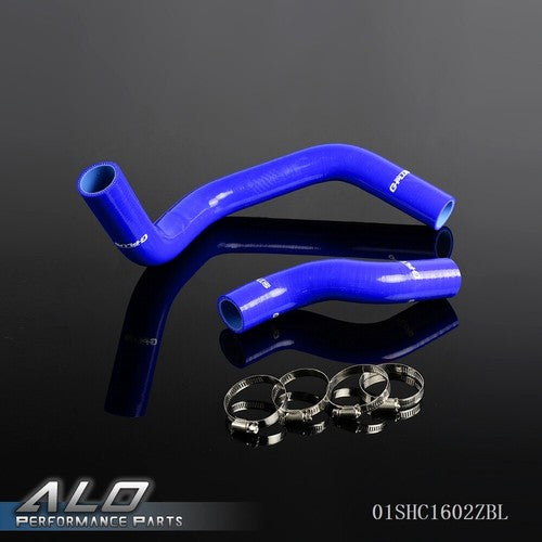 Solid Spare Fit For Nissan 240SX Silvia S13 S14 S15 SR20DET Blue Silicone Radiator Hose Kit