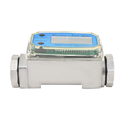 Solid Spare 1in 2.6-26 GPM Blue Electronic Turbine Flow Meter With 3/4' Adapter