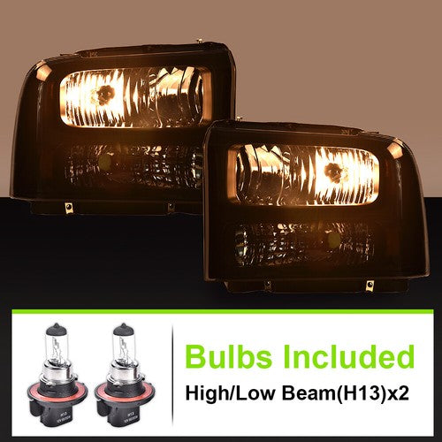 Solid Spare Fit For 99-04 Ford Super Duty Truck Excursion Headlights Conversion Kit W/ Bulb