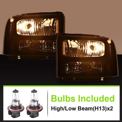 Solid Spare Fit For 99-04 Ford Super Duty Truck Excursion Headlights Conversion Kit W/ Bulb