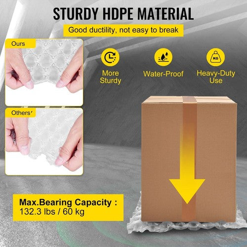 984' x16" Air Cushion Machine Film Small Bubble Pillow Packaging Padding 4 Rolls