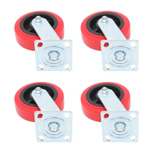Solid Spare 4 Pack 6 Inch Polyurethane Heavy Duty Swivel Caster Wheels 4000Lbs Load Capacity