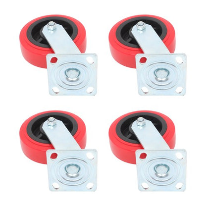 Solid Spare 4 Pack 6 Inch Polyurethane Heavy Duty Swivel Caster Wheels 4000Lbs Load Capacity