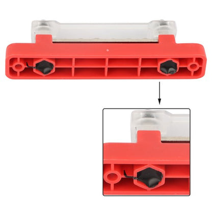 Solid Spare Red & Black Bus Bar Power Distribution Terminal Block 6 Way 48V 150A Busbar NEW