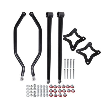 Solid Spare High Clearance Boxed Rear Radius Arms for Polaris RZR XP 1000 - Black