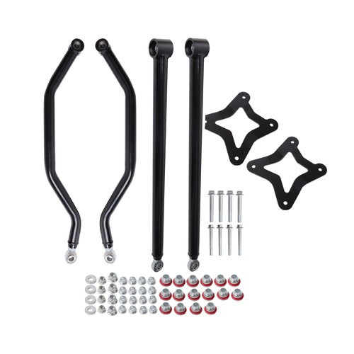 Solid Spare High Clearance Boxed Rear Radius Arms for Polaris RZR XP 1000 - Black