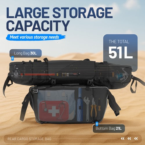 Solid Spare For Polaris RZR XP 4 1000/900 2014-23 UTV Rear Cargo Storage Bag Combination Bag