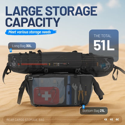 Solid Spare For Polaris RZR XP 4 1000/900 2014-23 UTV Rear Cargo Storage Bag Combination Bag
