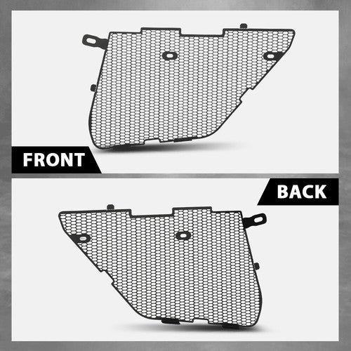 Solid Spare Fit For 2020-2025 Corvette C8 Aluminium Radiator Mesh Grill Grille Guards Covers