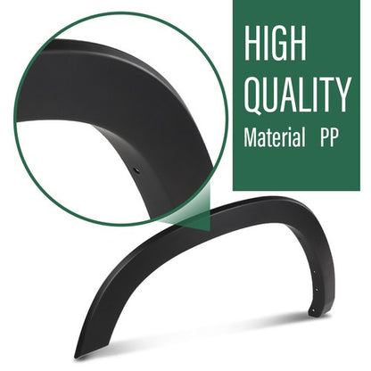Solid Spare Factory Style Fender Flares w/ Mud Guard Fit For 19-24 Dodge Ram 1500 Smooth