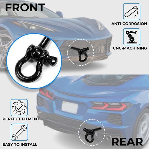 Solid Spare Fits Chevrolet C8 CORVETTE models #15234068 Replacement Tow Hook Bar Mid-Engine