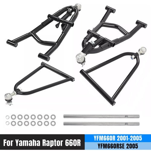 Solid Spare Front Upper Lower A Arms 2'' Wider Extender For Yamaha Raptor 660R YFM660R 01-05