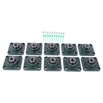 Solid Spare 10 Pcs UCP204-12 Pillow Block Flange Bearing 3/4" Bore 4 Bolt Solid Base