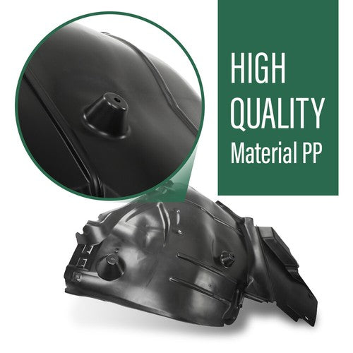 Solid Spare Fit For 15-17 Mercedes-Benz C Class Front Fender Liner Rear Section LH Side
