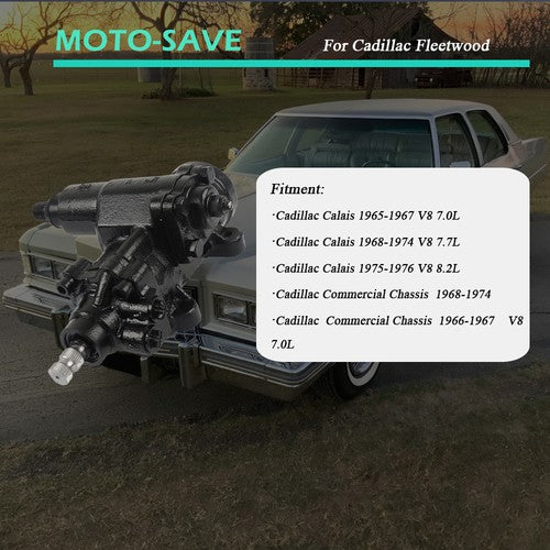 Solid Spare For 61-76 Cadillac Fleetwood DeVille New Black Power Steering Gear Box 276502