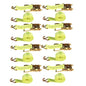 Solid Spare 8-Pcs 2" x 15 Ft Ratchet Straps With J Hook 5000 Lbs Heavy Duty Tie Downs