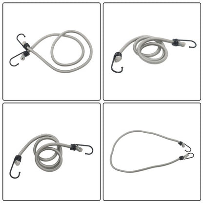 Solid Spare 4 Pack Ratchet Strap Polyester Gray 2200lbs 1in*15ft S Hook 36' Stretch Cord*2