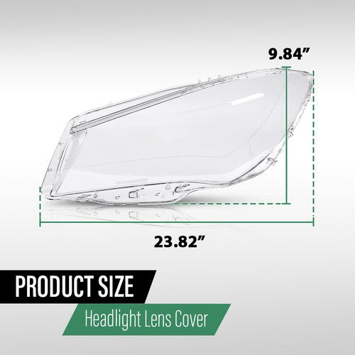 Solid Spare Fit For 2013-2016 Mercedes Benz CLA-Class W117 Headlight Replacement Lens LH RH