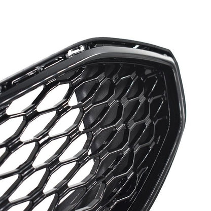 Solid Spare Front Upper Honeycomb Trim Black Gloss Grille Fit For Ford Fusion 2017 2018