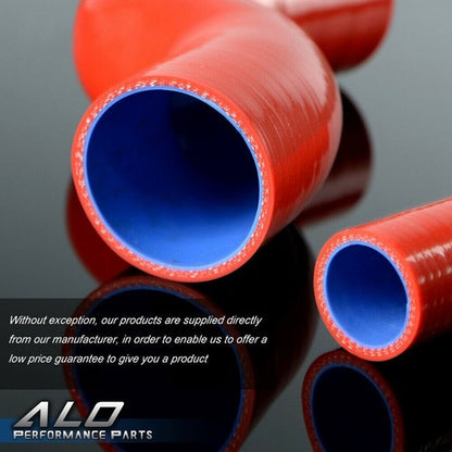 Solid Spare Fit For 2001-2005 Honda Civic D17 1.7L Silicone Radiator Hose+Clamps Kit Red