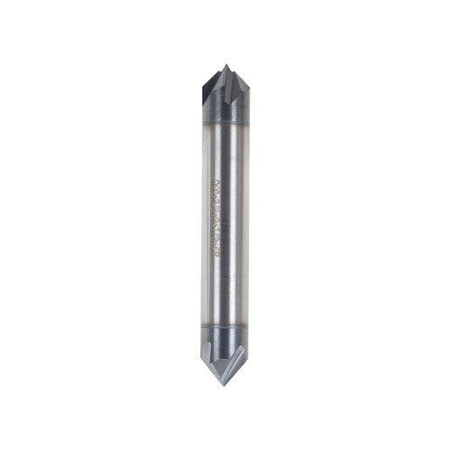 Solid Spare Double End 90 Degree 3/8" 4 Flute Carbide Chamfer Mill - Tialn Coated