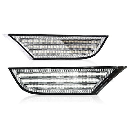Solid Spare Fit For 2018-2022 Honda Odyssey White+Amber Full LED Side Marker Light Lamp