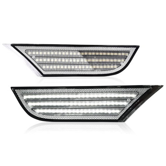 Solid Spare Fit For 2018-2022 Honda Odyssey White+Amber Full LED Side Marker Light Lamp