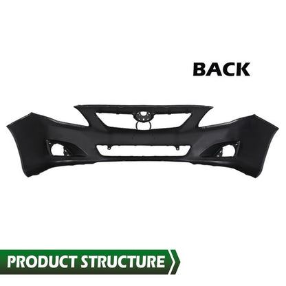 Solid Spare Fit For 2009-2010 Toyota Corolla Sedan Front Bumper Cover Assembly TO1000343