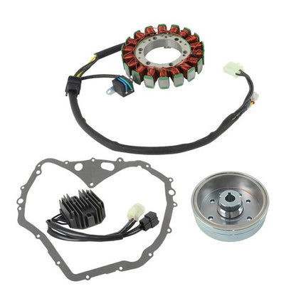 Solid Spare Flywheel Rotor + Stator + Regulator + Gasket For Arctic Cat 400 Manual 2003-2008