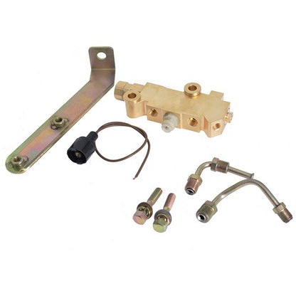 Solid Spare Disc Brake Proportioning Valve 9/16" 1/2" Lines&Bracket PV2 Combination 1722215