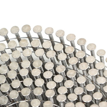 Solid Spare 15 Degree Wire Coil 1-1/4 ×.09 Ring Shank Stainless Steel Siding Nails 3600Pcs