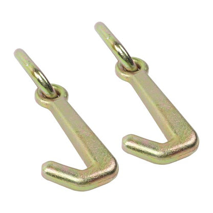 Solid Spare 2 Pack 5/16 Inch G70 Mini J Hook Hooks 5400lbs Working Load Limit Towing Hooks
