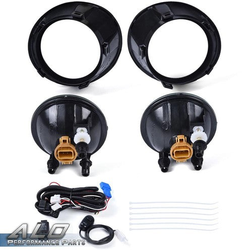 Solid Spare New Fit For 2010-2013 Chevy Camaro Fog Lights Lamps w/ Wiring+Switch Bezel Kit