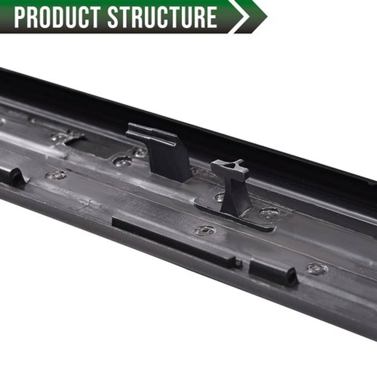 Solid Spare Fit For 2009-2014 Ford F150 Flexible Flex Step Tailgate Molding Trim Black New