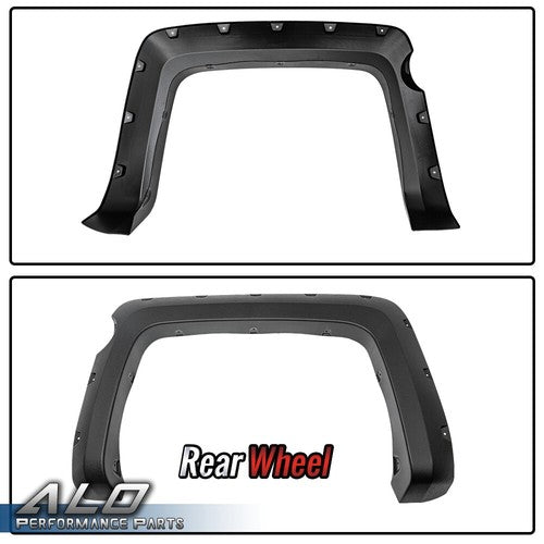 Solid Spare Pocket Rivet Style Fender Flares Fit For 2014-2018 Silverado 1500 5.8' Short Bed