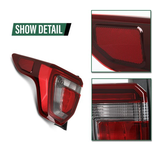 Solid Spare Tail Lights Fit For 2016-2019 Ford Explorer Rear Brake Parking Lamps Left+Right