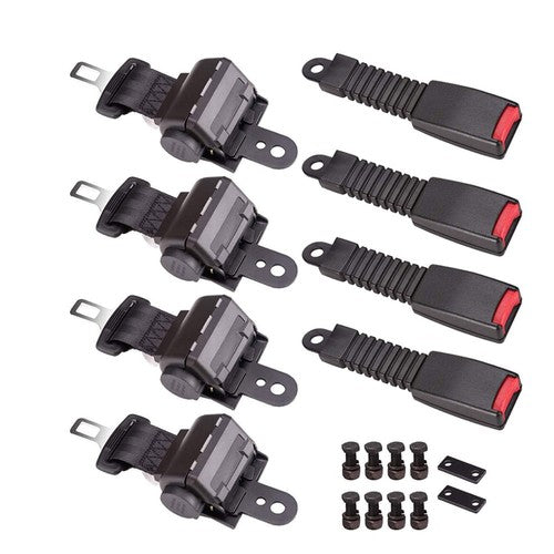 Solid Spare For EZGO/Yamaha/Club Car 4X 42" Retractable Golf Cart Seat Belts Lap New