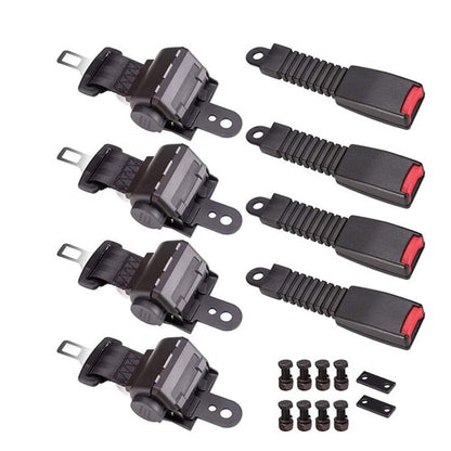 Solid Spare For EZGO/Yamaha/Club Car 4X 42" Retractable Golf Cart Seat Belts Lap New