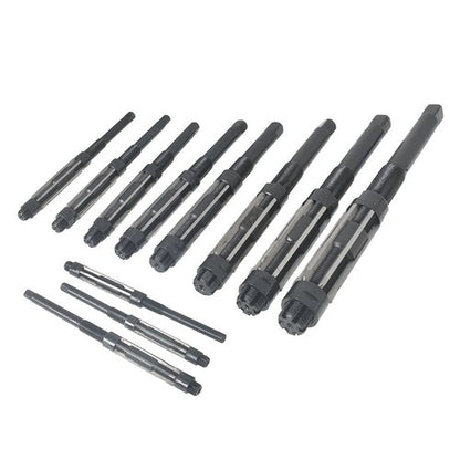 Solid Spare Adjustable 11Pcs Hand Reamers A-K, H4-H14, 15/32 to 1-1/2, HSS 6 Blades