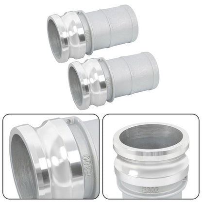 Solid Spare 3" 2 Pcs Aluminum Camlock Type E Adapter Universal Hose Connection Kit
